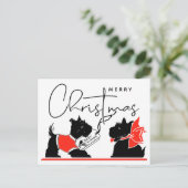 メリークリスマス |様がスコッ最高のティー犬に ポストカード (スタンド正面)