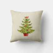 メリークリスマス、水の色のクリスマスツリー クッション (裏面)