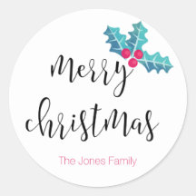 メリークリスマス、水の色、ホリー、カスタム