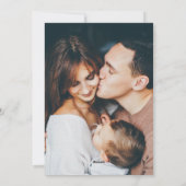 メリークリスマス |水彩フラワーフォトブラック シーズンカード (裏面)