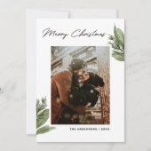 メリークリスマス.水彩冬のフローラ写真 シーズンカード (正面)