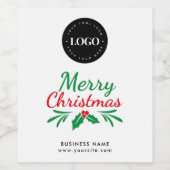 メリークリスマス 法人オフィスパーティー ワインラベル (シングルラベル)