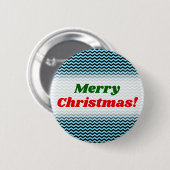 メリークリスマス!+淡い青と黒の波のパターン 缶バッジ (正面&裏面)