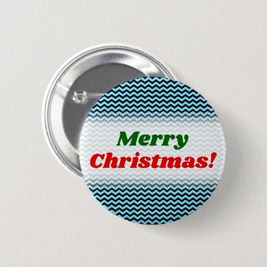 メリークリスマス!+淡い青と黒の波のパターン 缶バッジ (正面&裏面)