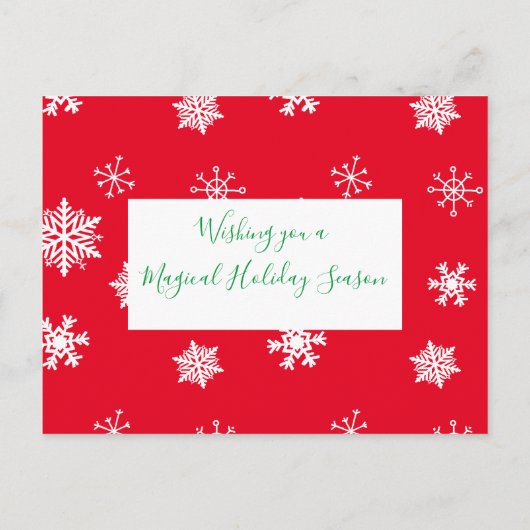 メリークリスマス，漫画の小妖精や小人，ホリデーフォトカード ポストカード (裏面)