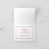 メリークリスマス |熱帯性フラミンゴ カード (内部)