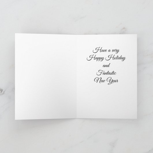 メリークリスマス*特別なウエートレス*ホリデーカード シーズンカード (内部)