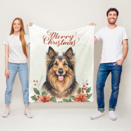メリークリスマス 犬用ブランケット 冬のホリデーシーズン フリースブランケット