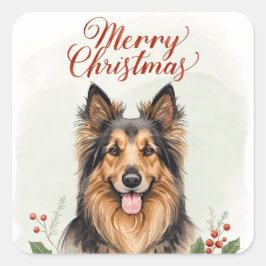 メリークリスマス 犬 クリスマスの雰囲気 かわいい ステッカー