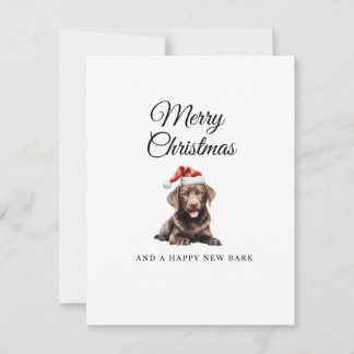 メリークリスマス 犬 ネコちゃんチョコレートラボ シーズンカード
