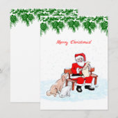 メリークリスマス – 猫と犬とサンタクロース (正面/裏面)
