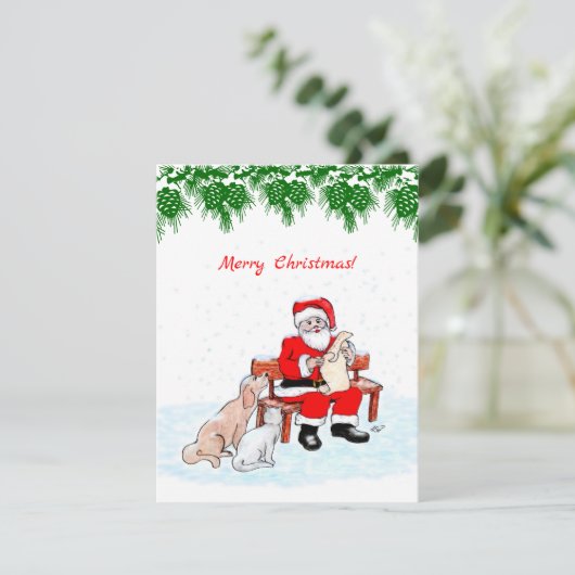 メリークリスマス – 猫と犬とサンタクロース (スタンド正面)