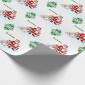 メリークリスマス – 猫と犬とサンタクロース ラッピングペーパー (角)