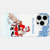 メリークリスマス – 猫と犬とサンタクロース Case-Mate iPhoneケース (裏面 (横))