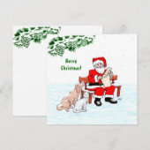 メリークリスマス！ 猫と犬のサンタクロース (正面/裏面)