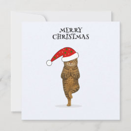 メリークリスマス 猫のヨガ シーズンカード