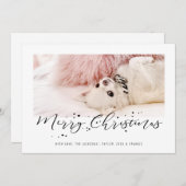 メリークリスマス | 現代の写真のホリデーカード シーズンカード (正面/裏面)