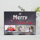 メリークリスマス　現代の星空に満ちた冬の空 シーズンカード (スタンド正面)