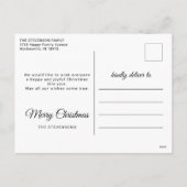 メリークリスマス 現代風シンプルフォト シーズンポストカード (裏面)