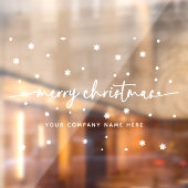 メリークリスマス 白い雪の結晶 ビジネス ウェルカム ウィンドウサイン (シート2)