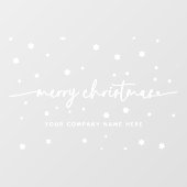 メリークリスマス 白い雪の結晶 ビジネス ウェルカム ウィンドウサイン (シート)