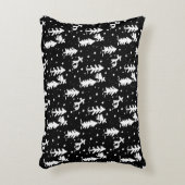 メリークリスマス!白黒アクセント枕 アクセントクッション (正面(垂直))