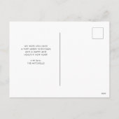 メリークリスマス |白黒フォトグ数々のリッド シーズンポストカード (裏面)