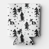 メリークリスマス!白黒 缶クーラー (正面)