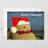 メリークリスマス! 眠りの精の雪だるま シーズンポストカード (正面/裏面)