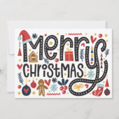 メリークリスマス |祝日のグリーティングカード シーズンカード (正面)