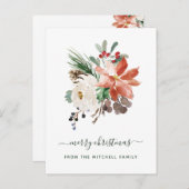 メリークリスマス |祝日フローラ シーズンポストカード (正面/裏面)