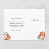 メリークリスマス |祝日フローラ シーズンポストカード (裏面)