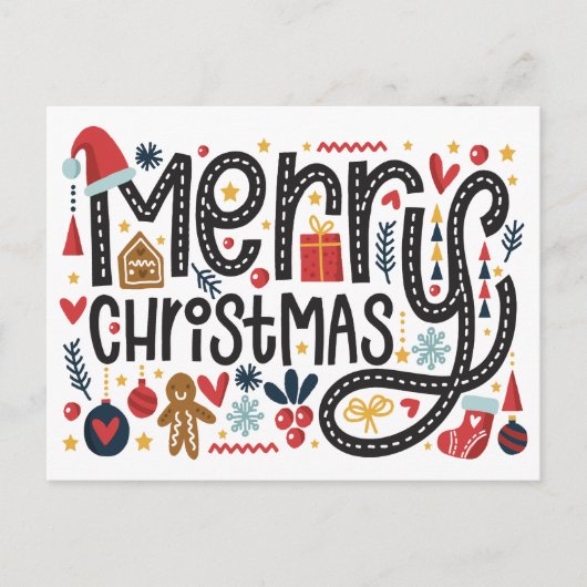 メリークリスマス |祝賀状はがき シーズンポストカード (正面)