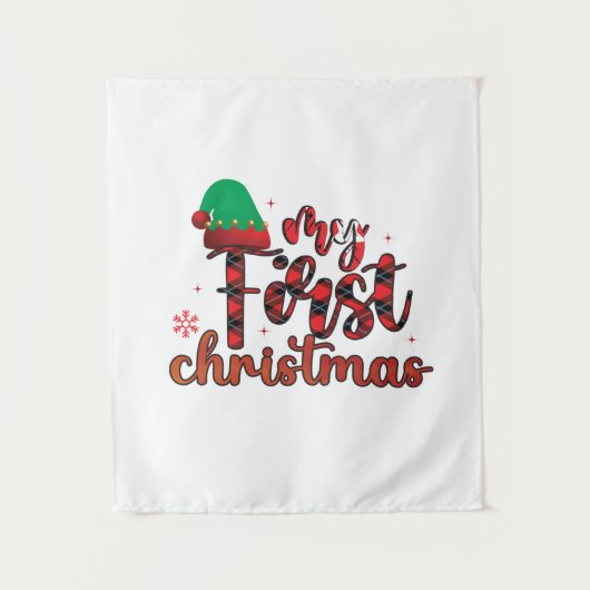 メリークリスマス 私の初めてのクリスマス タペストリー (正面)