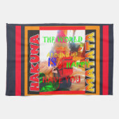 メリークリスマス 私の周りの世界は幸せに満ちている キッチンタオル (横)