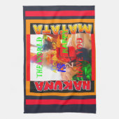 メリークリスマス 私の周りの世界は幸せに満ちている キッチンタオル (縦)