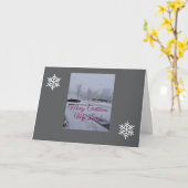 メリークリスマス、私の愛、折り畳まれたグリーティングカード カード (黄色い花)