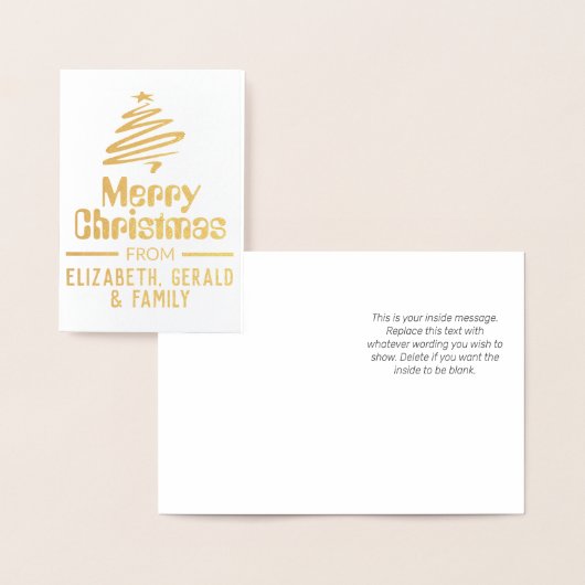 メリークリスマス 箔カード (ディスプレー)