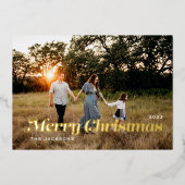 メリークリスマス 箔シーズンカード (正面)