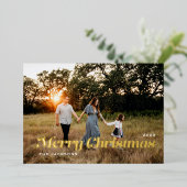 メリークリスマス 箔シーズンカード (立ち正面)