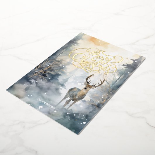 メリークリスマス 箔シーズンカード (回転した状態)