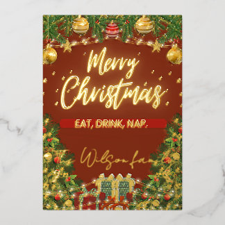 メリークリスマス 箔シーズンカード