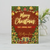 メリークリスマス 箔シーズンカード (立ち正面)