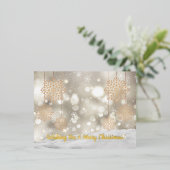 "メリークリスマス" 箔シーズンポストカード (立ち正面)