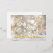 "メリークリスマス" 箔シーズンポストカード (正面/裏面)