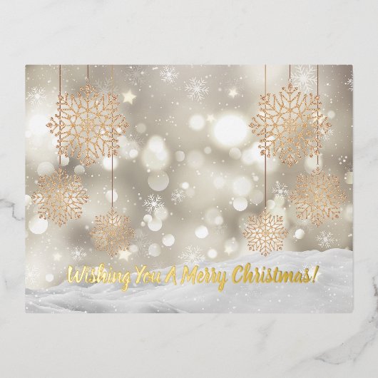 "メリークリスマス" 箔シーズンポストカード (正面)