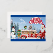 メリークリスマス 箔シーズンポストカード (正面/裏面)