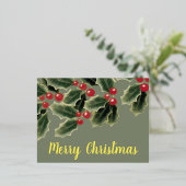 メリークリスマス 箔シーズンポストカード (立ち正面)