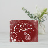 "メリークリスマス" 箔シーズンポストカード (立ち正面)