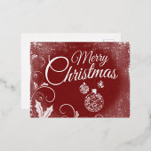 "メリークリスマス" 箔シーズンポストカード (正面/裏面)